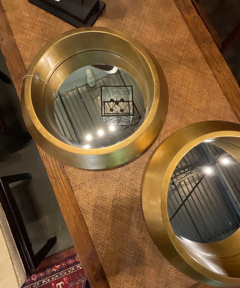 Large Bernhardt Round Mirror 29" D
