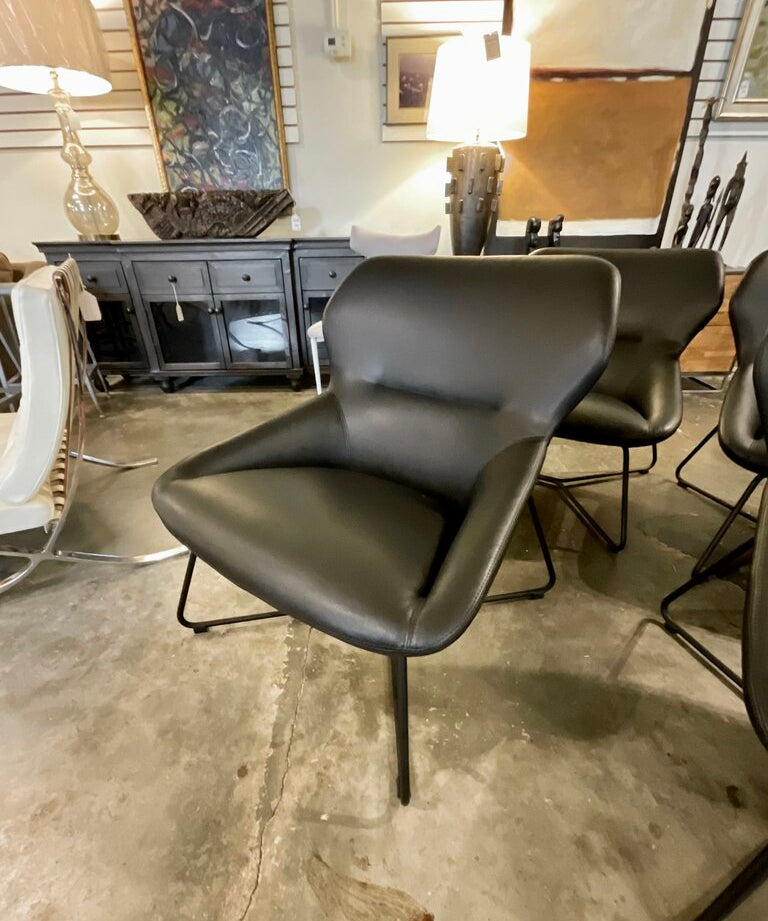 Davis Leather Ginkgo Lounge Chair 27.5"W x 24"D x 13"T