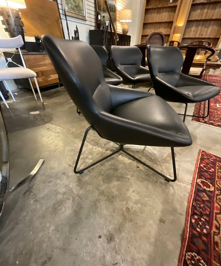 Davis Leather Ginkgo Lounge Chair 27.5"W x 24"D x 13"T