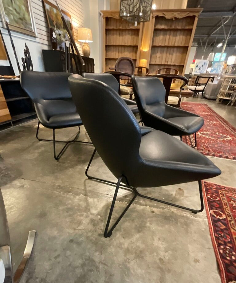 Davis Leather Ginkgo Lounge Chair 27.5"W x 24"D x 13"T