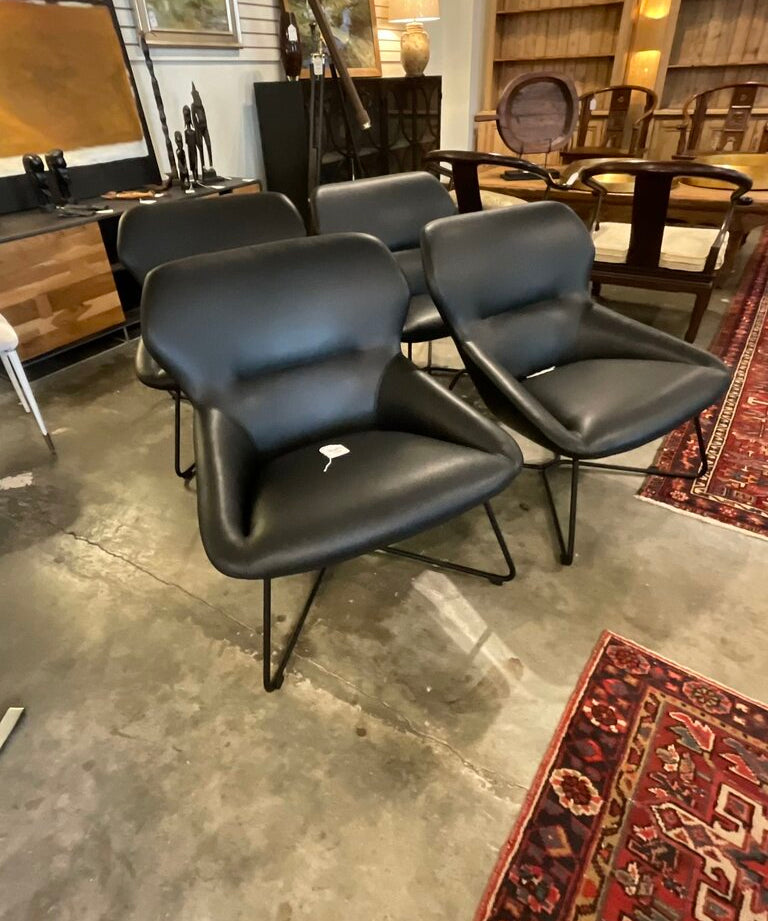 Davis Leather Ginkgo Lounge Chair 27.5"W x 24"D x 13"T