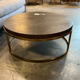 Restoration Hardware Nicholas Round Coffee Table In Oak 36"Diam x 14"H