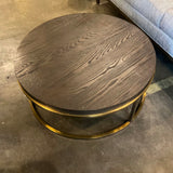 Restoration Hardware Nicholas Round Coffee Table In Oak 36"Diam x 14"H