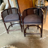 Pair Of Crate And Barrel Fields Counter Stools 22"W x 20"D x 32"T