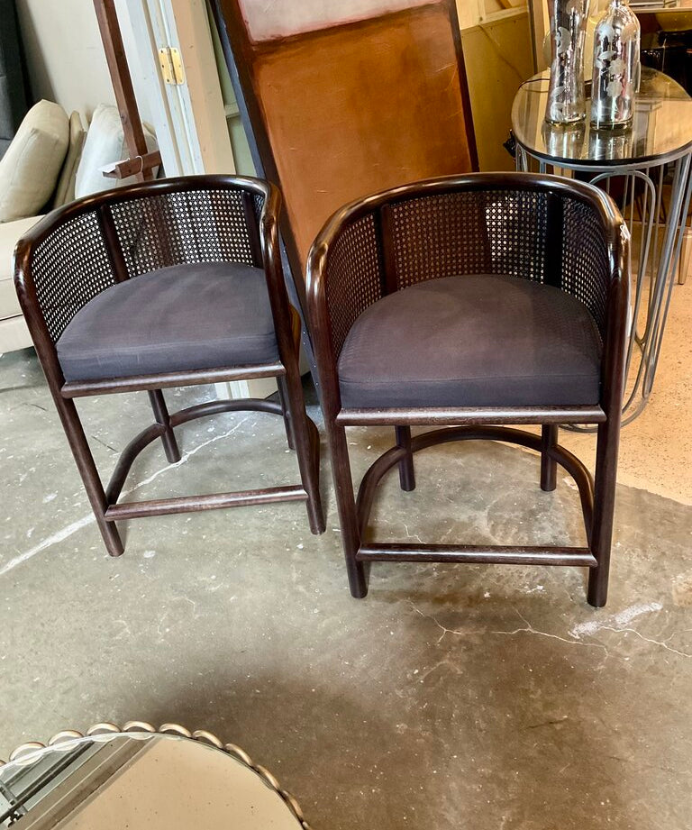 Pair Of Crate And Barrel Fields Counter Stools 22"W x 20"D x 32"T