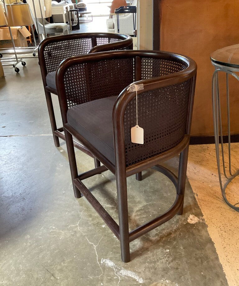 Pair Of Crate And Barrel Fields Counter Stools 22"W x 20"D x 32"T
