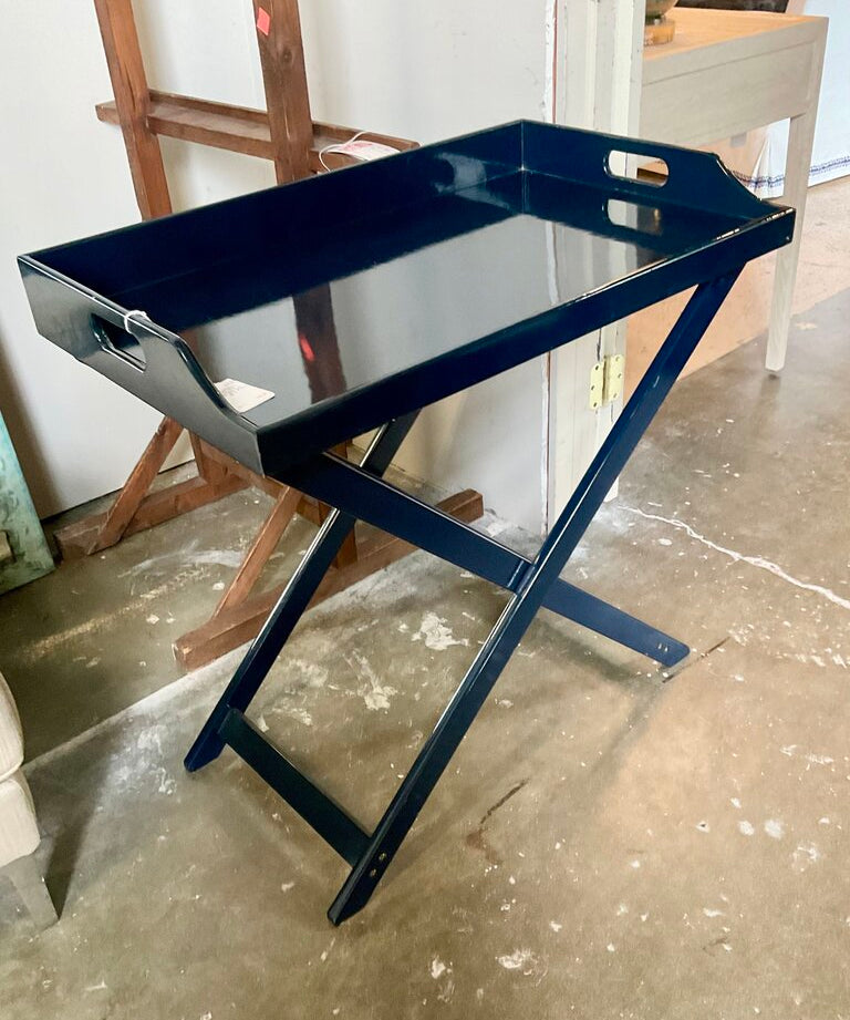 Folding Butlers Table With Removable Tray Top 30" W X 18" D X 29" T