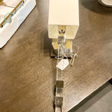 Glass And Chrome Torch Sconce 23"T x 8"D