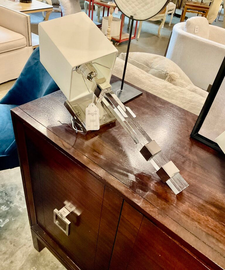 Glass And Chrome Torch Sconce 23"T x 8"D
