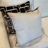 Pair Of D.V. Kap Cut Velvet Charcoal Grey Pillows 20" x 20"