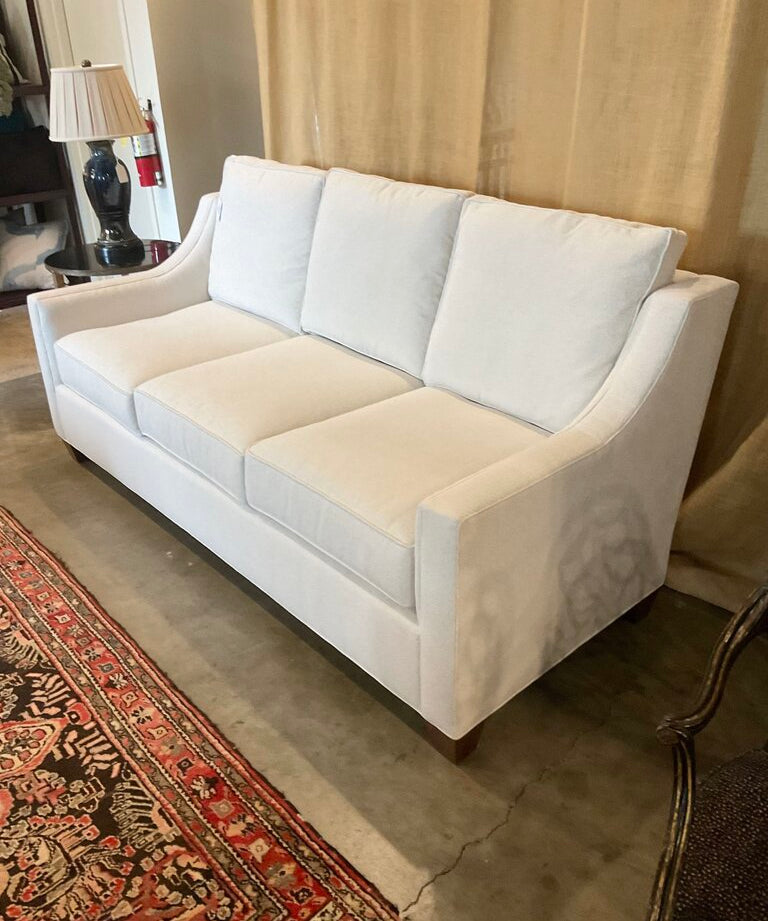 Custom Sofa Upholstered in Performance Nomad Snow 82.5"L x 36"D x 34"T (40"T Back Cushion)
