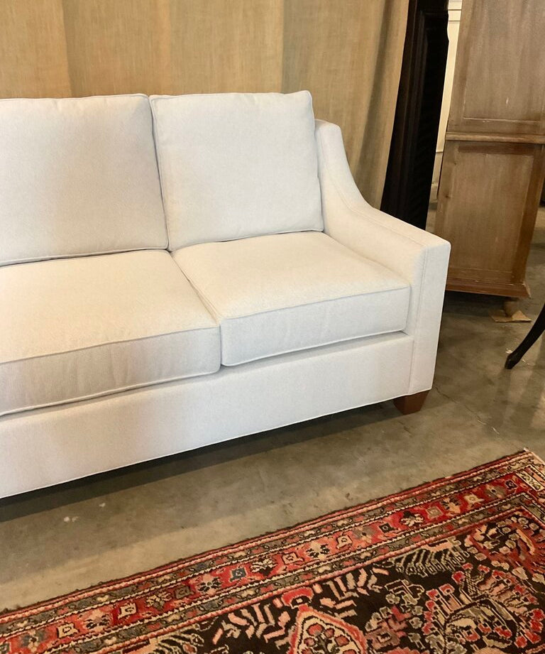Custom Sofa Upholstered in Performance Nomad Snow 82.5"L x 36"D x 34"T (40"T Back Cushion)