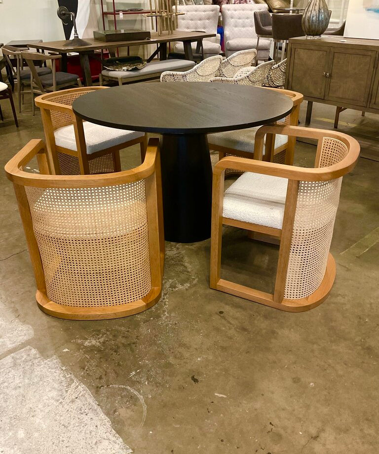 Set Of Four West Cambridge Cane Dining Chairs 24"W x 19"D x 28"T