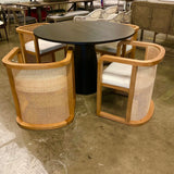 Set Of Four West Cambridge Cane Dining Chairs 24"W x 19"D x 28"T