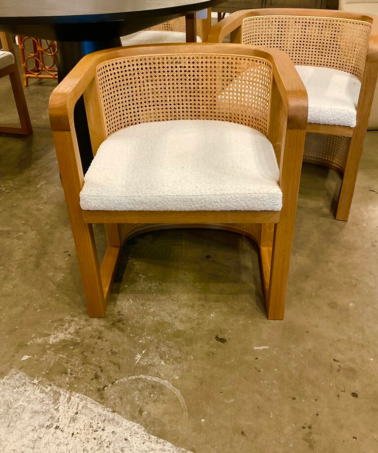 Set Of Four West Cambridge Cane Dining Chairs 24"W x 19"D x 28"T
