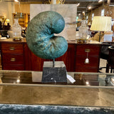 Large Sculpture On Stand 21.5"T x 12"Diam x 8" W Base