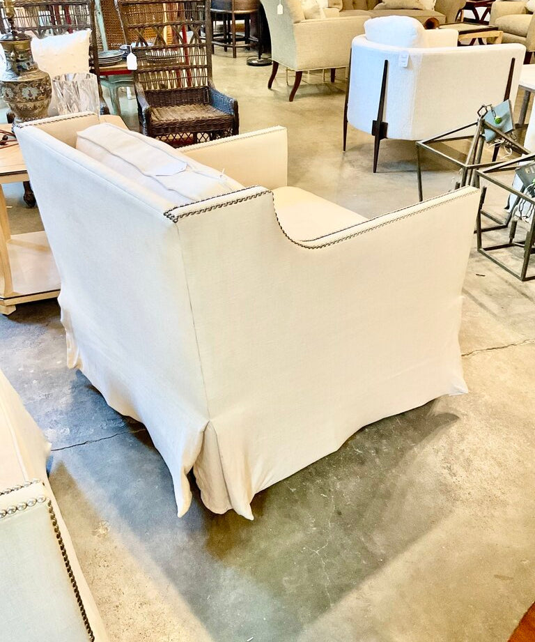 Bungalow Arm Chair With Nailhead Trim 23.5"W x 34.5"D x 32"T