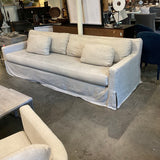 Restoration Hardware Sofa In Soft Grey Linen 108" W X 36"D X 24" T