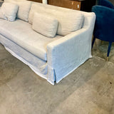 Restoration Hardware Sofa In Soft Grey Linen 108" W X 36"D X 24" T