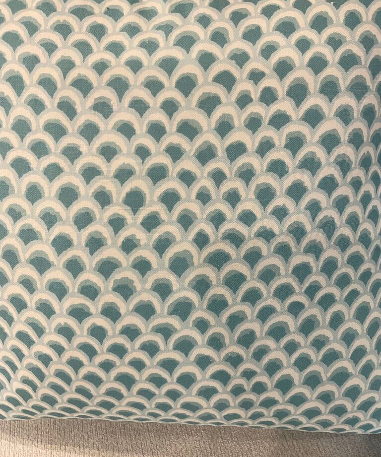 New Acquisitions Single Pillow In Pave Aqua Fabric 22" x 22"
