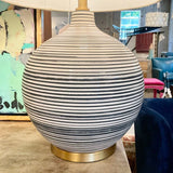 Large Decorative Table Lamp 29" H to Finial x 13"Diam