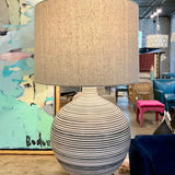 Large Decorative Table Lamp 29" H to Finial x 13"Diam