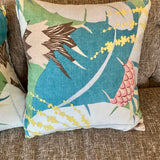 Pillow with Schumacher "Peacock Ananas" 18" X 18 "