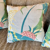 Pillow with Schumacher "Peacock Ananas" 18" X 18 "