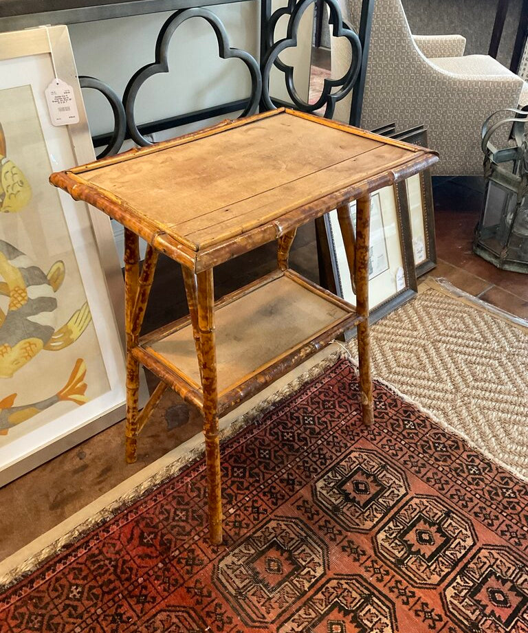 Antique English Bamboo Table 22 " W X 16" D X 28" T