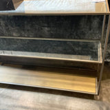Pottery Barn Metal And Glass Console Table 55"L x 12"D x 31"H