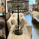 Metal Table Lamp 27" tall to Finial x 15.5"Diam Shade