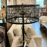 Metal Table Lamp 27" tall to Finial x 15.5"Diam Shade