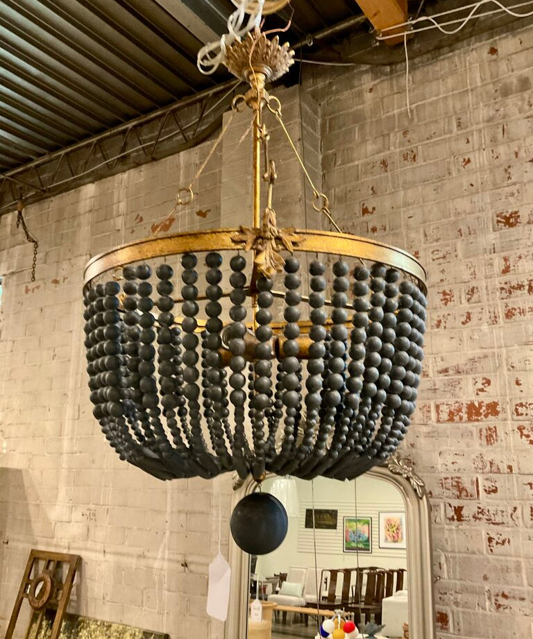 Regina AndrewsFabian Wood Bead Chandelier 37"H x 21.5" Diam