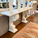 Italian Style Painted Console Table 72"L x 17"D x 33.5"T