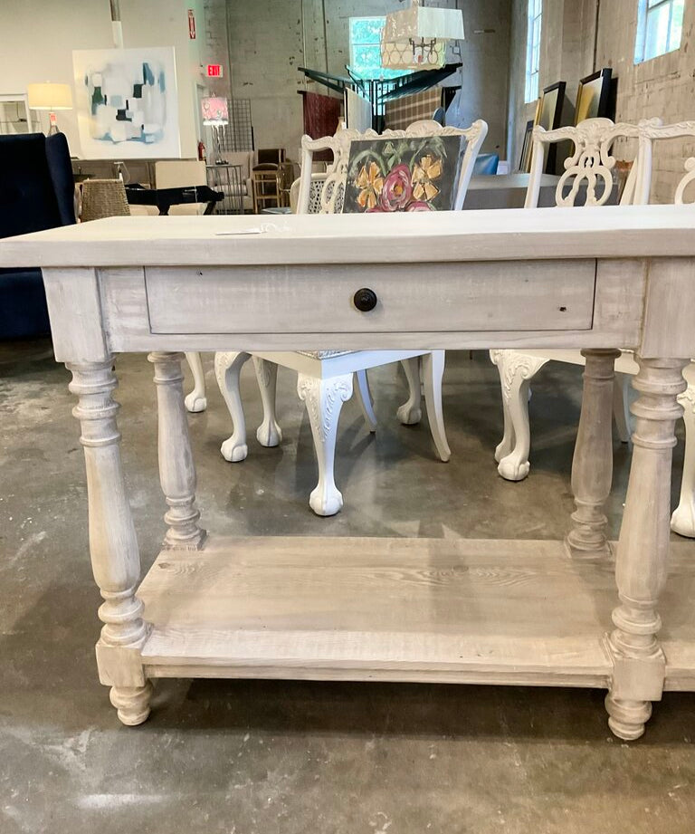Country French Style Painted Console 72"L x 19"D c 32"T