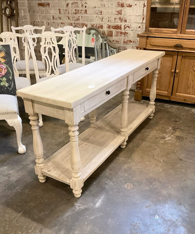 Country French Style Painted Console 72"L x 19"D c 32"T