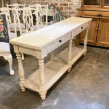 Country French Style Painted Console 72"L x 19"D c 32"T