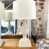 Pair Of Painted Urn Lamps 30"To Finial