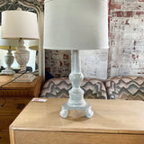 French Style Painted Lamp 28" to Finial