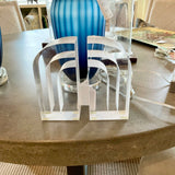 Pair of 1970s Herb Ritts Co Astrolite Lucite Bookends
