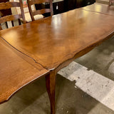 French Parquet Top Expanding Dining Table 70" W X 43"D X 29.5" T (120" W with Leaves)