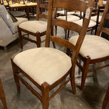 Set of 10 French Provincial Style Ladder Back Chairs 22" W X 17" D X 40 " T