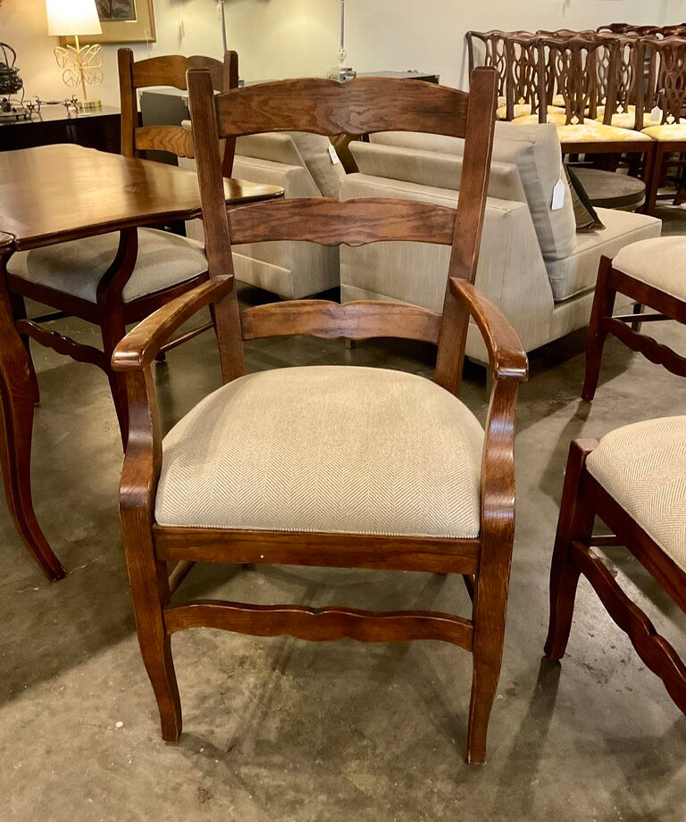 Set of 10 French Provincial Style Ladder Back Chairs 22" W X 17" D X 40 " T