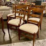 Set of 10 French Provincial Style Ladder Back Chairs 22" W X 17" D X 40 " T