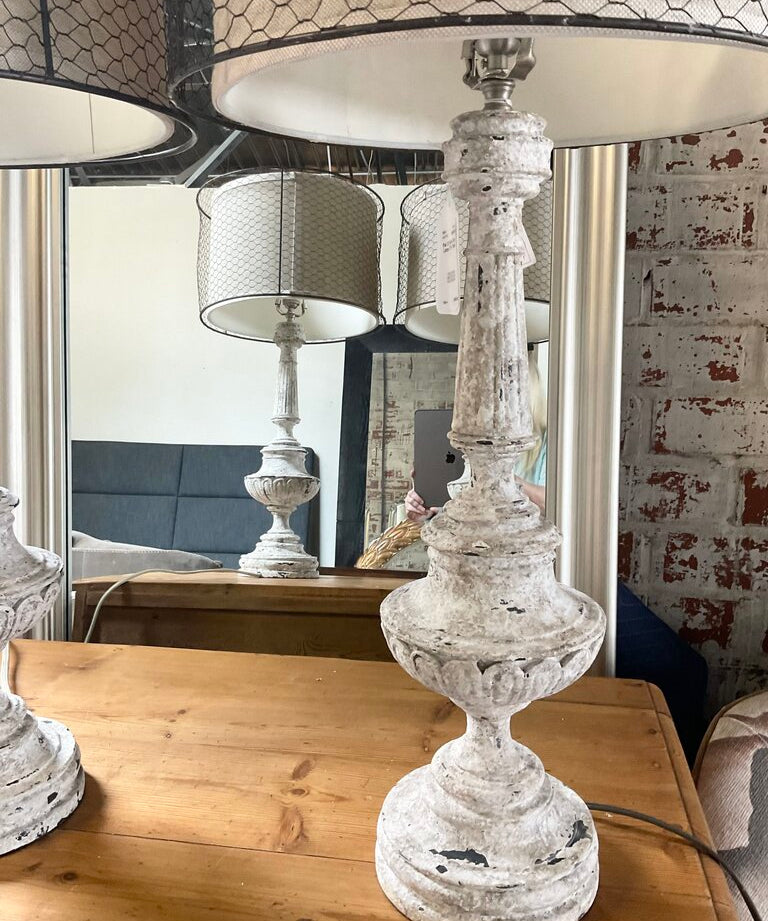 Pair Of Aidan Gray Lamps 31"to Finial