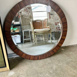 Uttermost Round Wood Mirror 36"Diam