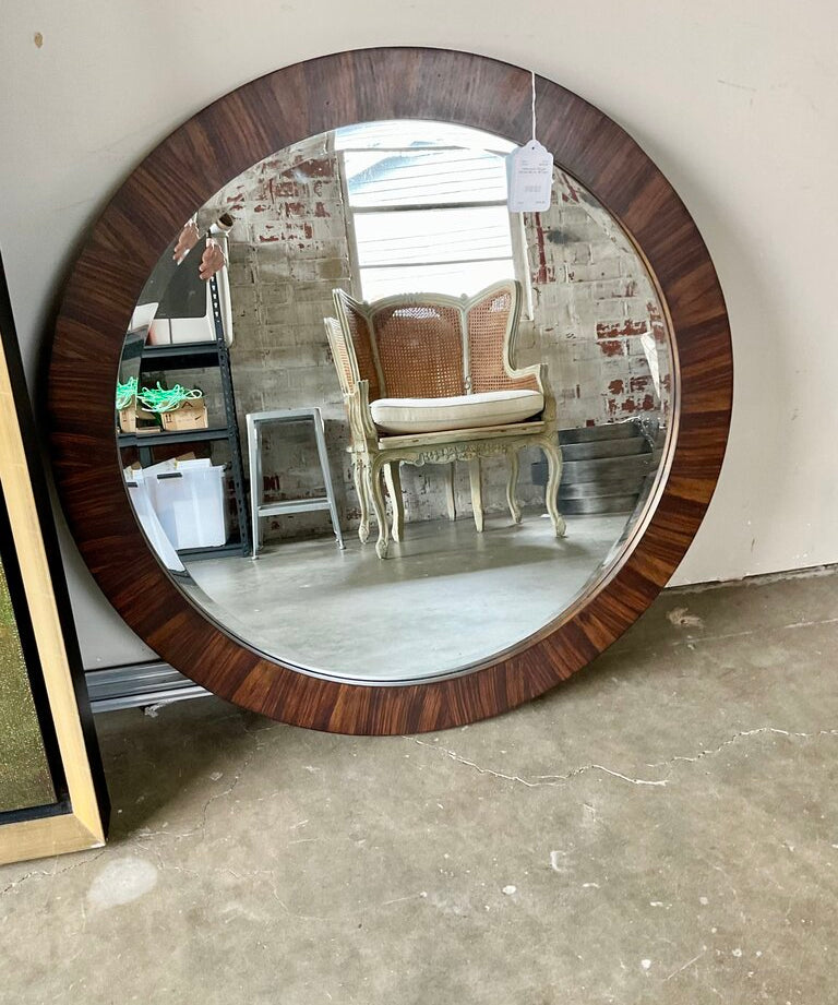 Uttermost Round Wood Mirror 36"Diam