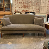 Theodore Alexander Grey Velvet Sofa w/ Nailhead Trim 84"L x 32"D x 30"T
