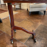 Antique Rolling Tray Table / Desk in Mahogany Stamped Sir Guy Campbell 32.5"W x 14.25" D x 30T