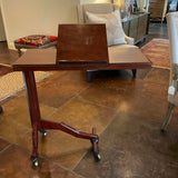 Antique Rolling Tray Table / Desk in Mahogany Stamped Sir Guy Campbell 32.5"W x 14.25" D x 30T